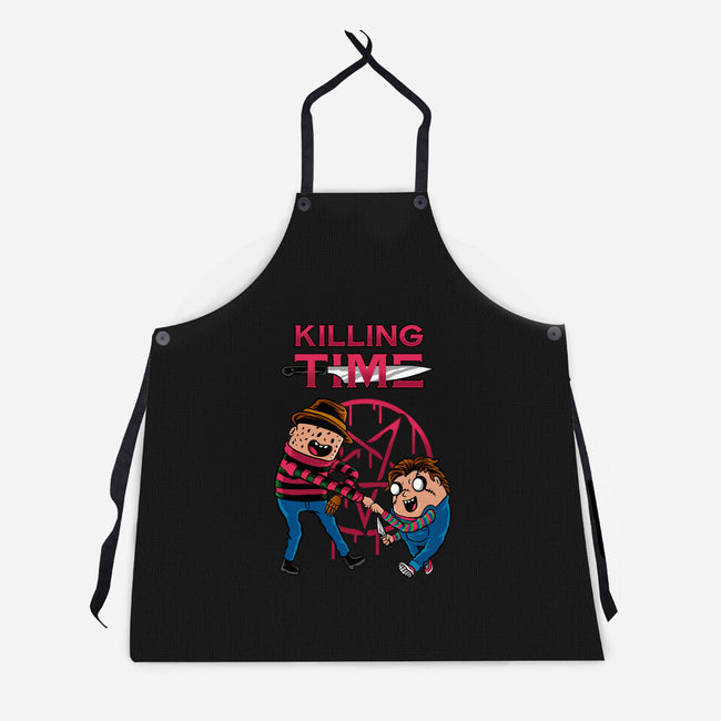 Killing Time-unisex kitchen apron-spoilerinc
