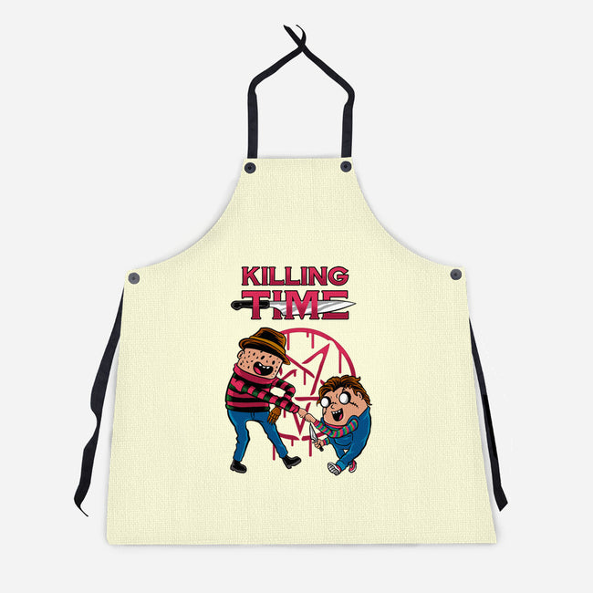 Killing Time-unisex kitchen apron-spoilerinc