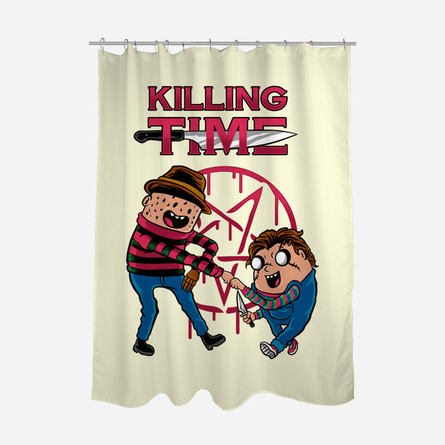 Killing Time-none polyester shower curtain-spoilerinc