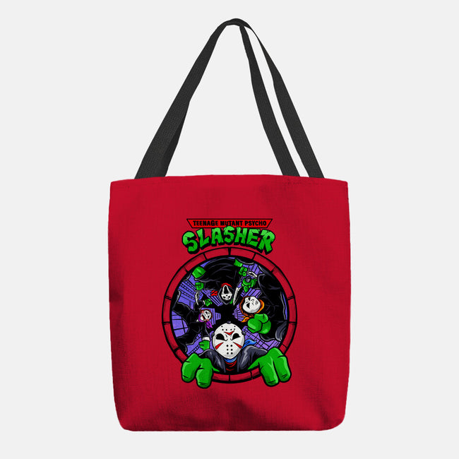 Four Slashers-none basic tote bag-spoilerinc