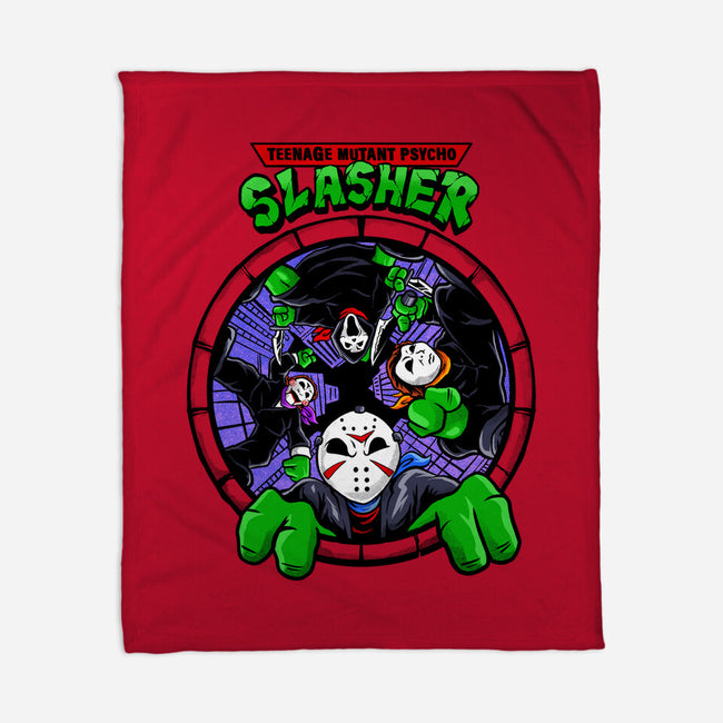 Four Slashers-none fleece blanket-spoilerinc