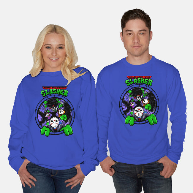 Four Slashers-unisex crew neck sweatshirt-spoilerinc