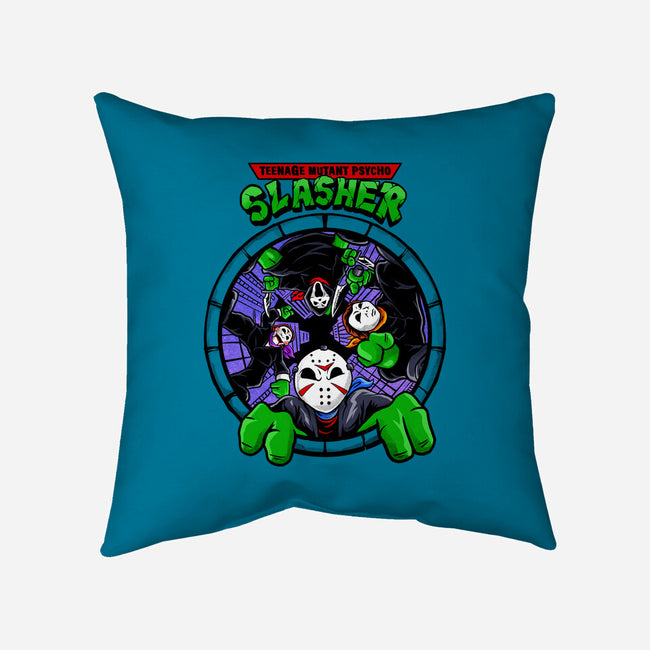 Four Slashers-none removable cover w insert throw pillow-spoilerinc