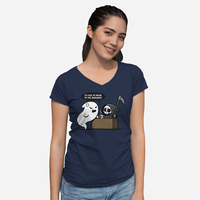 Karen Ghost-womens v-neck tee-Boggs Nicolas