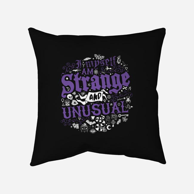 Strange And Unusual -none removable cover w insert throw pillow-Nemons