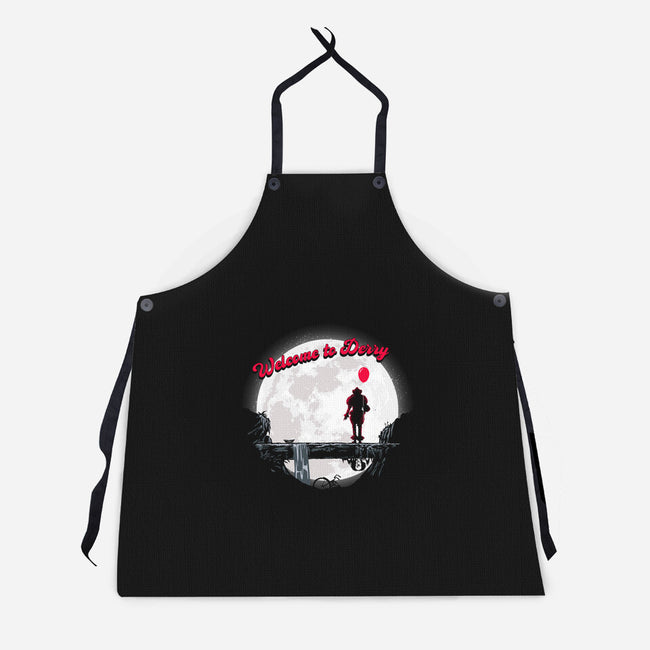 The Derry King-unisex kitchen apron-rocketman_art