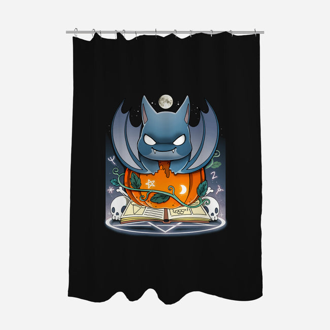Spooky Bat-none polyester shower curtain-Vallina84