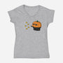 The Chosen Pumpkin-womens v-neck tee-Raffiti