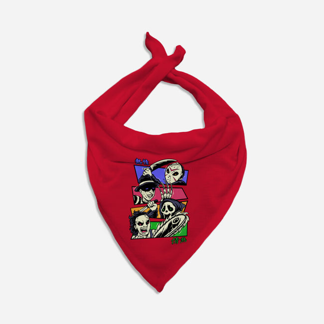 Colorful Slashers-cat bandana pet collar-spoilerinc