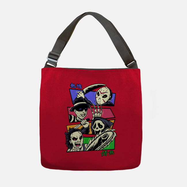 Colorful Slashers-none adjustable tote bag-spoilerinc