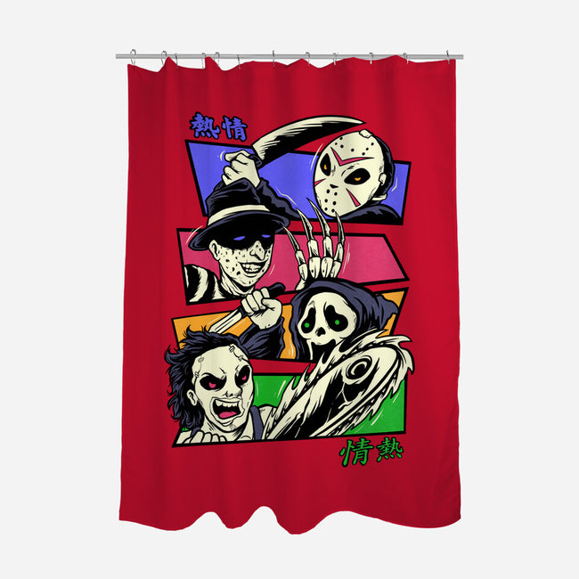 Colorful Slashers-none polyester shower curtain-spoilerinc