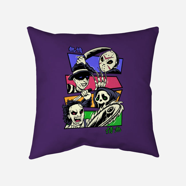 Colorful Slashers-none removable cover throw pillow-spoilerinc