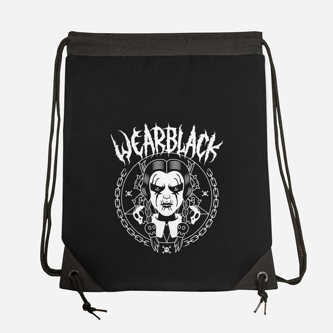 Wear Black-none drawstring bag-Logozaste
