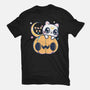 Artemis Halloween Cat-womens basic tee-maruart