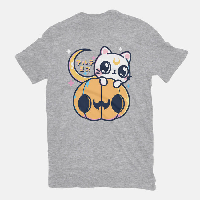 Artemis Halloween Cat-youth basic tee-maruart