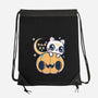 Artemis Halloween Cat-none drawstring bag-maruart