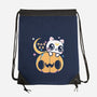 Artemis Halloween Cat-none drawstring bag-maruart