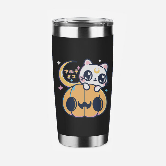 Artemis Halloween Cat-none stainless steel tumbler drinkware-maruart