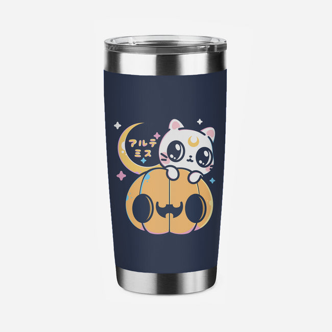 Artemis Halloween Cat-none stainless steel tumbler drinkware-maruart