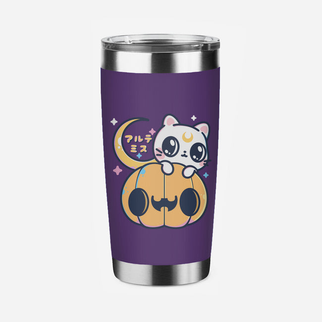 Artemis Halloween Cat-none stainless steel tumbler drinkware-maruart