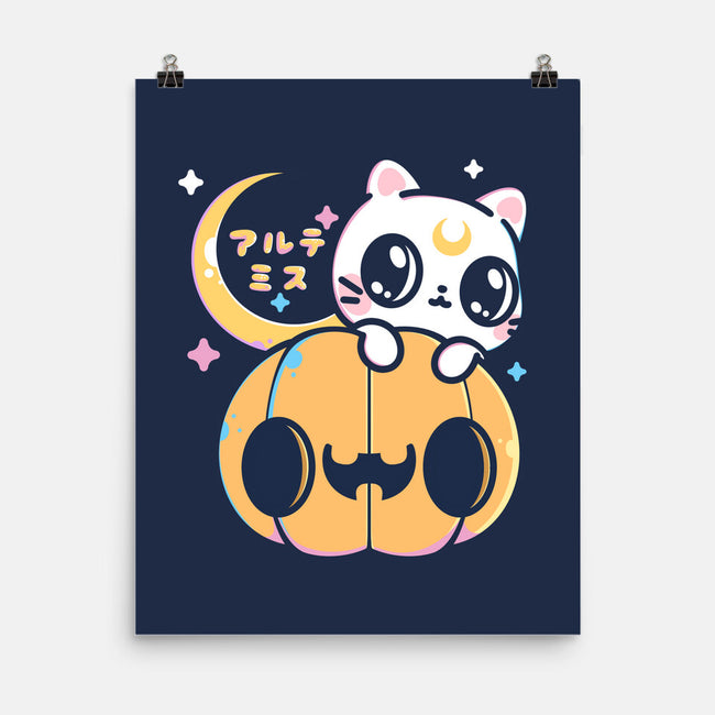 Artemis Halloween Cat-none matte poster-maruart