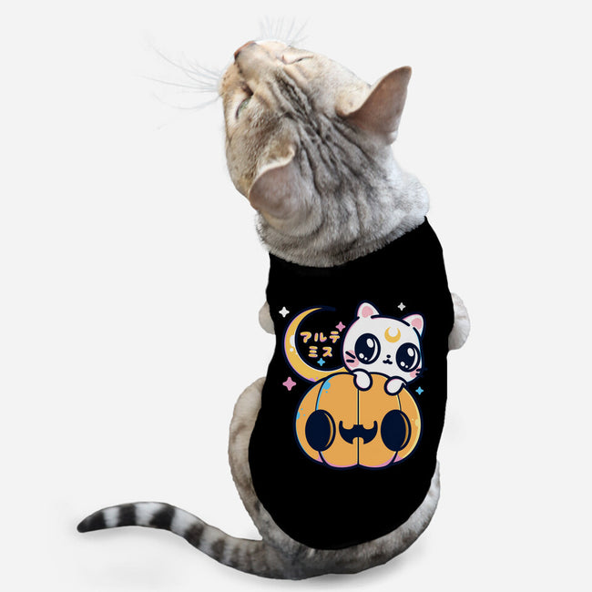 Artemis Halloween Cat-cat basic pet tank-maruart