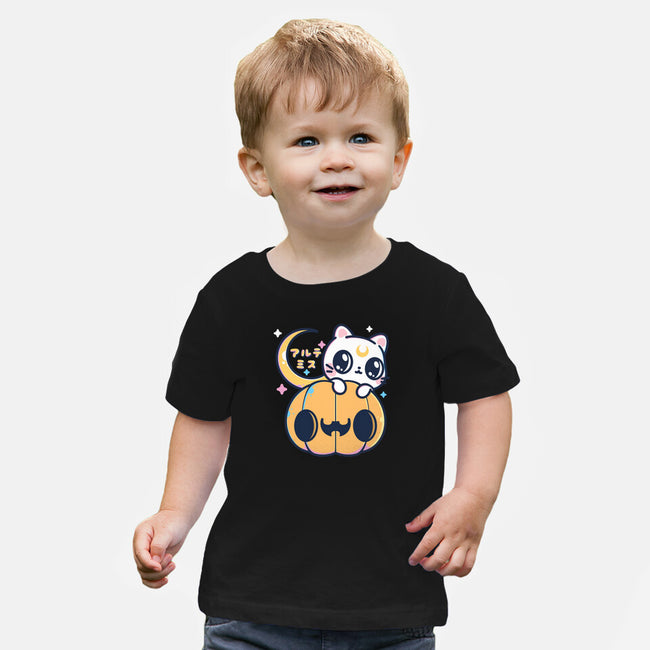 Artemis Halloween Cat-baby basic tee-maruart