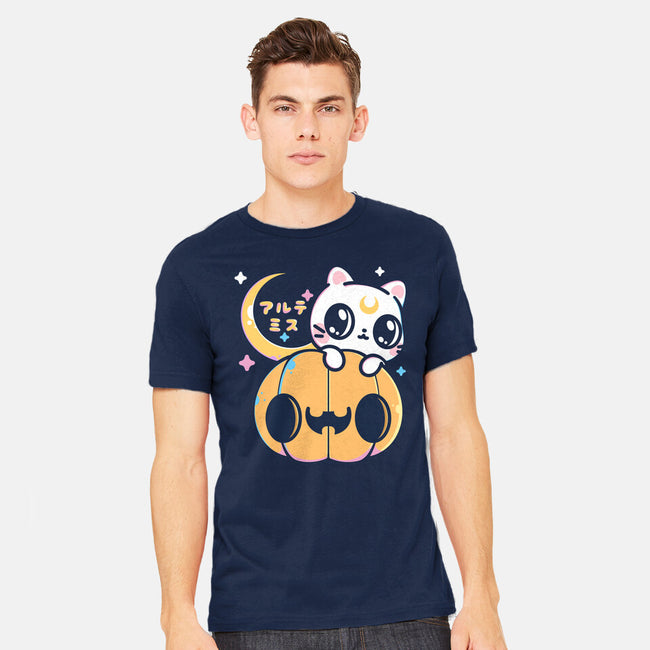 Artemis Halloween Cat-mens heavyweight tee-maruart