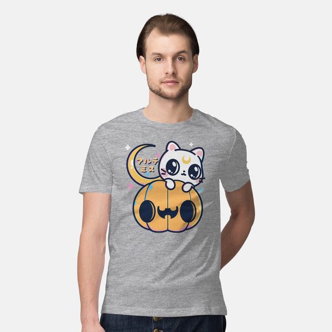 Artemis Halloween Cat-mens premium tee-maruart