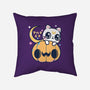 Artemis Halloween Cat-none removable cover w insert throw pillow-maruart