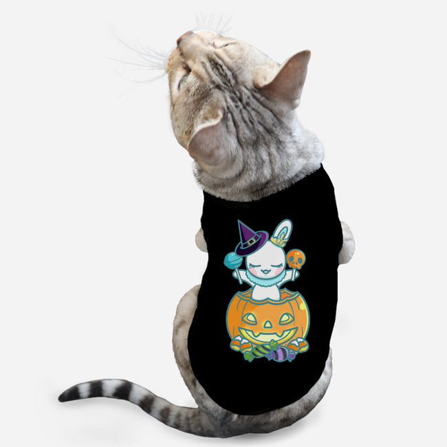Magical Halloween-cat basic pet tank-neokawaii