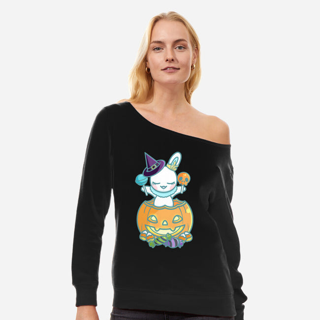 Magical Halloween-womens off shoulder sweatshirt-neokawaii
