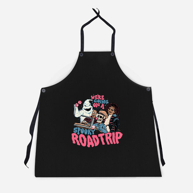Spooky Roadtrip-unisex kitchen apron-momma_gorilla