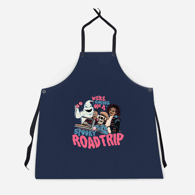 Spooky Roadtrip-unisex kitchen apron-momma_gorilla