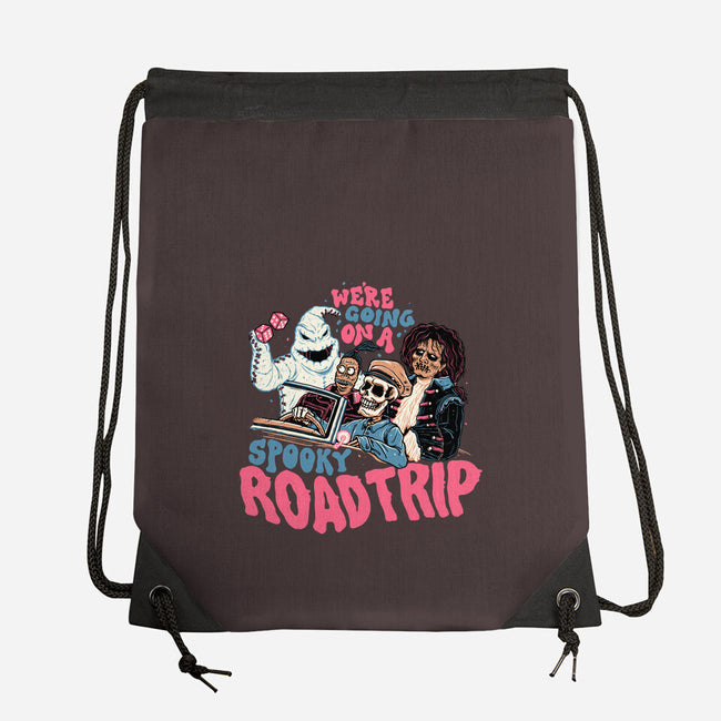 Spooky Roadtrip-none drawstring bag-momma_gorilla