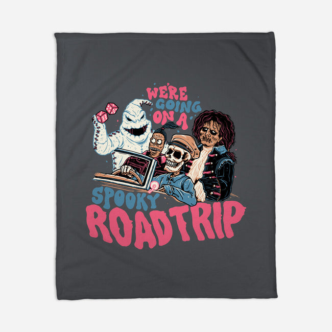 Spooky Roadtrip-none fleece blanket-momma_gorilla