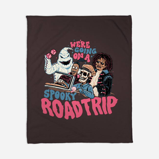 Spooky Roadtrip-none fleece blanket-momma_gorilla