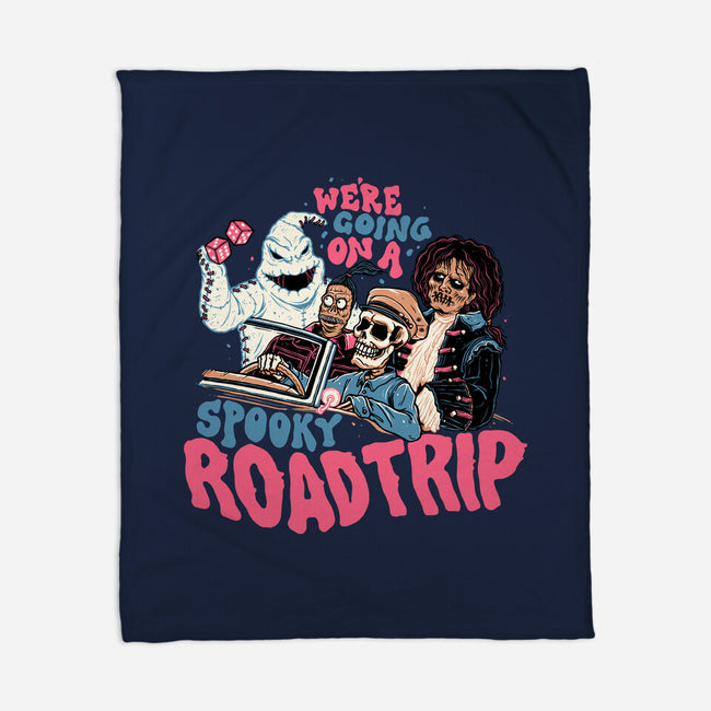 Spooky Roadtrip-none fleece blanket-momma_gorilla