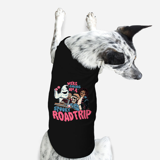 Spooky Roadtrip-dog basic pet tank-momma_gorilla