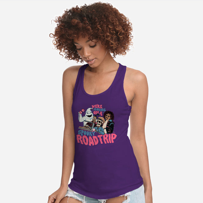 Spooky Roadtrip-womens racerback tank-momma_gorilla