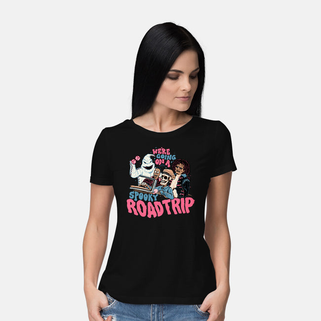 Spooky Roadtrip-womens basic tee-momma_gorilla
