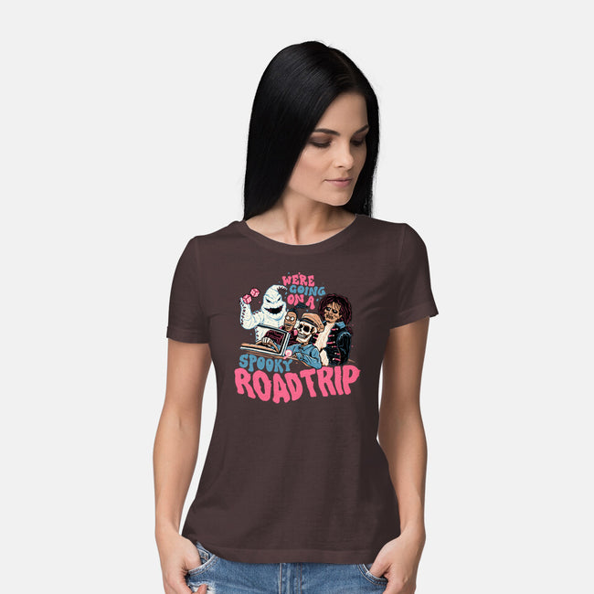 Spooky Roadtrip-womens basic tee-momma_gorilla