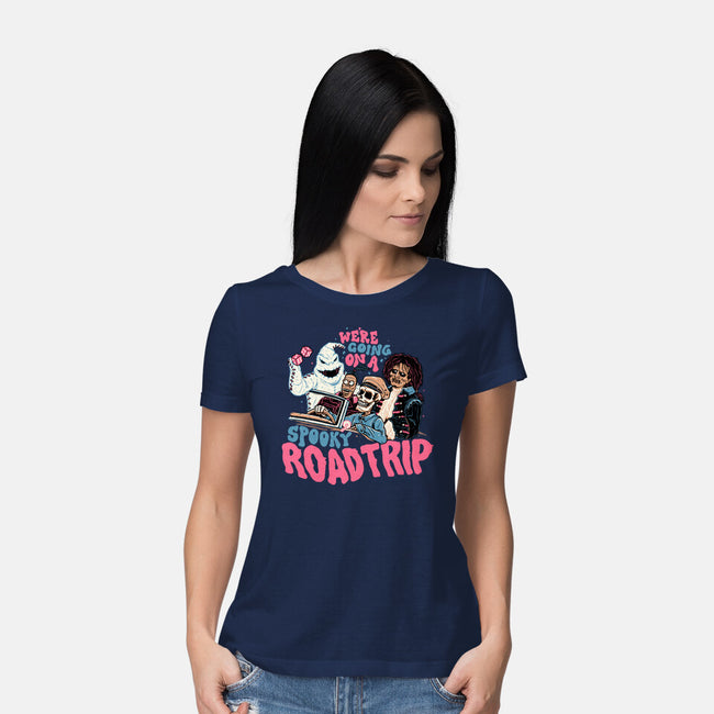 Spooky Roadtrip-womens basic tee-momma_gorilla