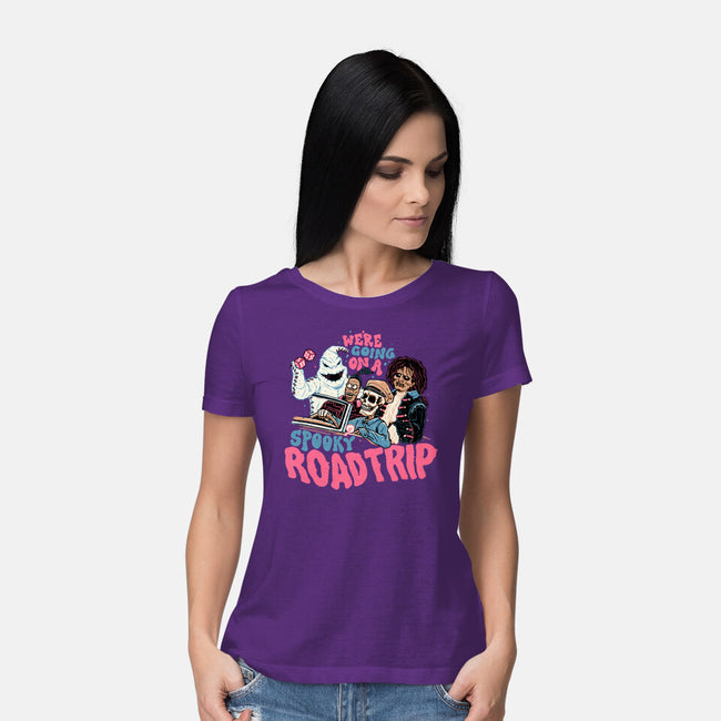 Spooky Roadtrip-womens basic tee-momma_gorilla