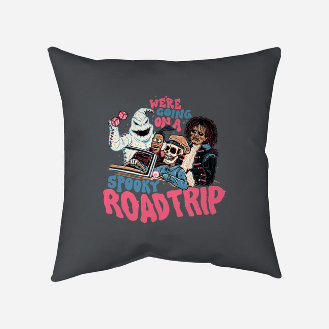 Spooky Roadtrip-none removable cover w insert throw pillow-momma_gorilla