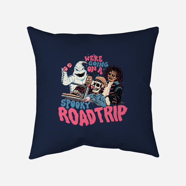Spooky Roadtrip-none removable cover w insert throw pillow-momma_gorilla