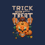 Trick or Treat Pumpkin Skull-none removable cover w insert throw pillow-wahyuzi