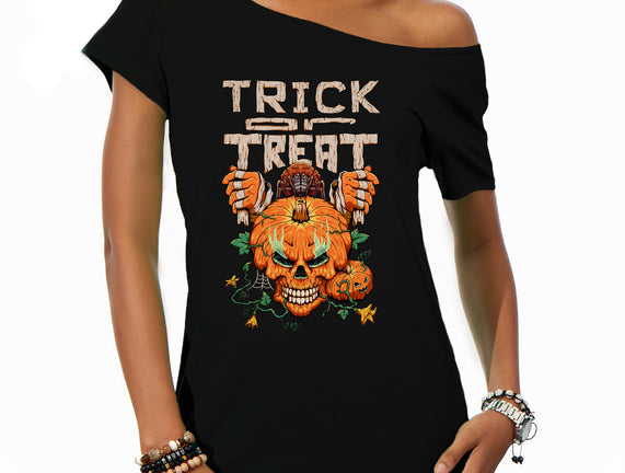 Trick or Treat Pumpkin Skull