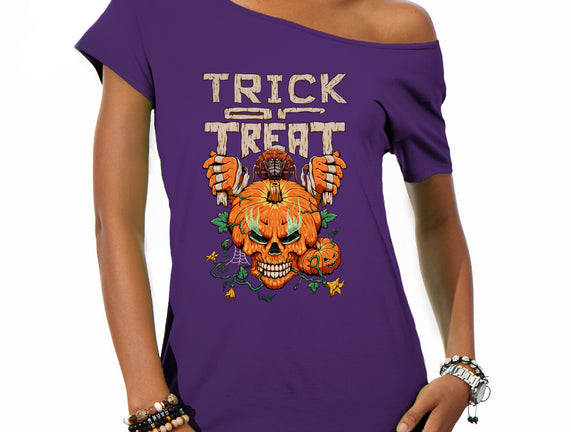 Trick or Treat Pumpkin Skull