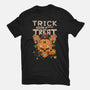 Trick or Treat Pumpkin Skull-womens basic tee-wahyuzi